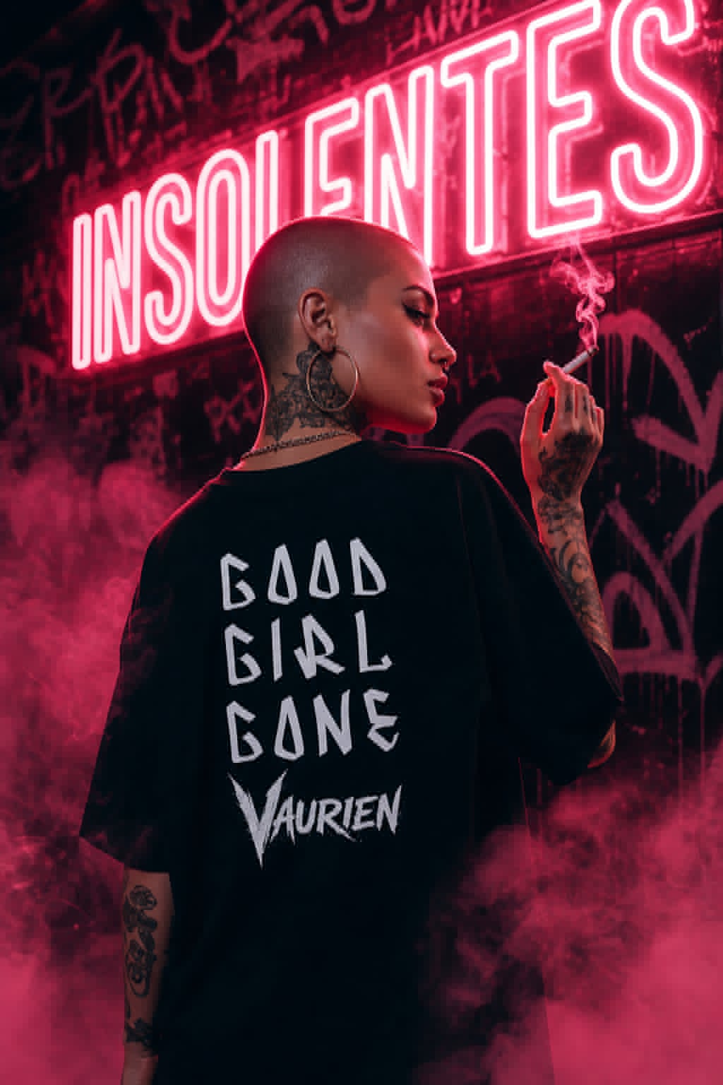 Unisex organic oversized high neck t-shirt Good Girl Gone